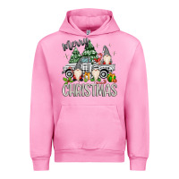 Fuchsia Pink merry christmas gnomes truck Urban Hoodie - MaliasSmallBusiness