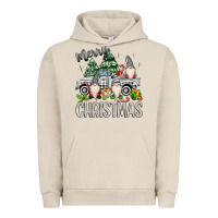 Pigment French Oak merry christmas gnomes truck Urban Hoodie - MaliasSmallBusiness
