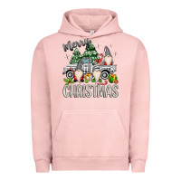 Pigment Salmon merry christmas gnomes truck Urban Hoodie - MaliasSmallBusiness