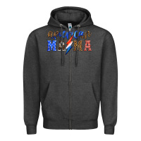 Charcoal Heather american mama thunderbolt Zipper Hoodie - HRA Design Shop