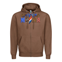 Chestnut american mama thunderbolt Zipper Hoodie - HRA Design Shop