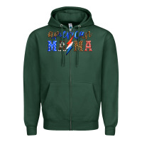 Sports Green american mama thunderbolt Zipper Hoodie - HRA Design Shop
