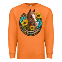 Carrot western horseshoe horse sunflowers gemstone Premium Sweatshirt - Artiststas