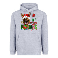 Merry Pawmas Christmas German Shepherd Heavyweight Hoodie | Teevron