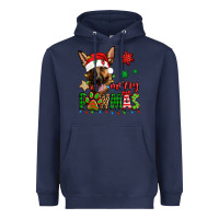 Navy merry pawmas christmas german shepherd Heavyweight Hoodie - Jasminsmagicworld