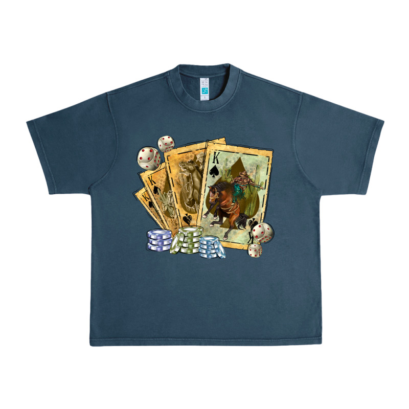 Western Rodeo Playing Cards Tbw Urban Heavy Tee by texasbilliewilder | Teevron