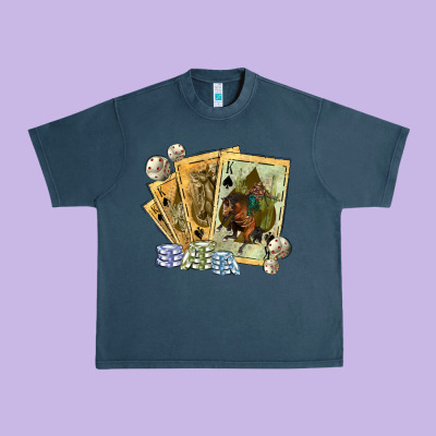 Urban Heavy Tee western rodeo playing cards tbw
