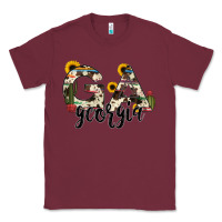 Burgundy georgia state cowhide serape cactus Classic Tee - RanaPortraitStore