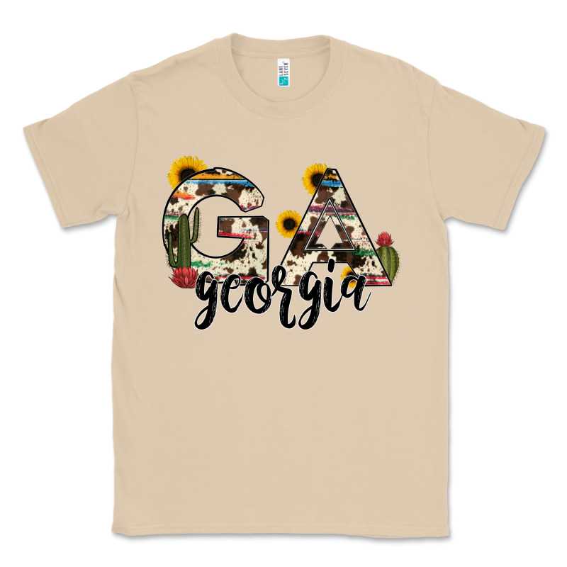 Georgia State Cowhide Serape Cactus Classic Tee by RanaPortraitStore | Teevron