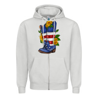 American Cowboy Boot With Sunflower Zipper Hoodie | Teevron
