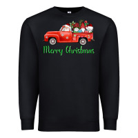 Black merry christmas truck gnomes Premium Sweatshirt - AdoDesignShop