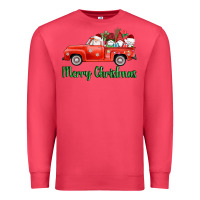 Cardinal merry christmas truck gnomes Premium Sweatshirt - AdoDesignShop