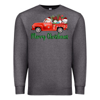 Charcoal Heather merry christmas truck gnomes Premium Sweatshirt - AdoDesignShop