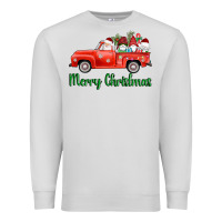 Dove Grey merry christmas truck gnomes Premium Sweatshirt - AdoDesignShop