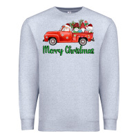 Heather Grey merry christmas truck gnomes Premium Sweatshirt - AdoDesignShop