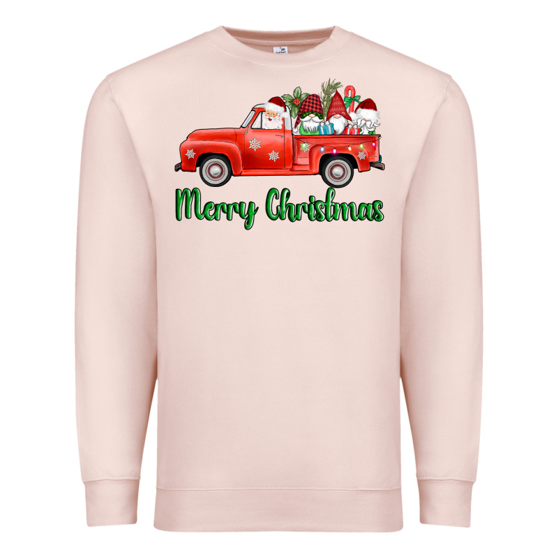 Merry Christmas Truck Gnomes Premium Sweatshirt by AdoDesignShop | Teevron