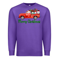Purple merry christmas truck gnomes Premium Sweatshirt - AdoDesignShop