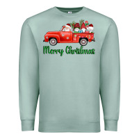 Seafoam merry christmas truck gnomes Premium Sweatshirt - AdoDesignShop