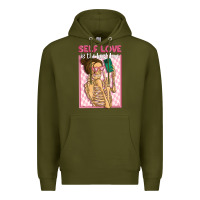 Army Green self love is the best love Premium Hoodie - MaliasSmallBusiness