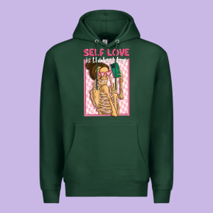 Self Love Is The Best Love Premium Hoodie Designed By Maliassmallbusiness