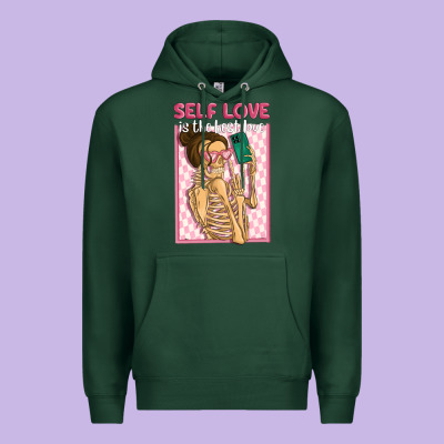 Self Love Is The Best Love Premium Hoodie Designed By Maliassmallbusiness