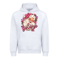White believe pink christmas santa claus Urban Hoodie - MaliasSmallBusiness
