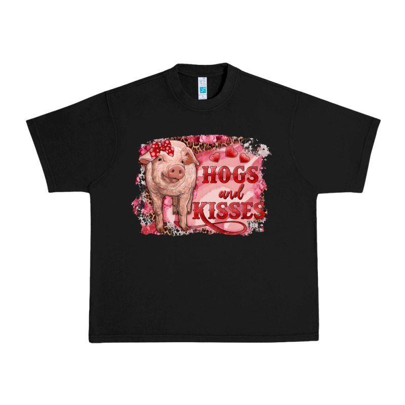 Valentines Day Pig Hogs And Kisses Urban Heavy Tee by RanaPortraitStore | Teevron