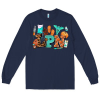 Navy lpn fall nurse with Long Sleeve Tee - AdoDesignShop
