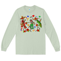 Matcha mexican skeletons Long Sleeve Tee - Zillion Design Studio