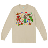 Mushroom mexican skeletons Long Sleeve Tee - Zillion Design Studio