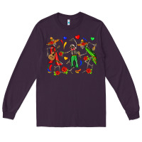 Plum mexican skeletons Long Sleeve Tee - Zillion Design Studio
