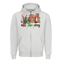 Dove Grey jingle all the way Zipper Hoodie - FaDigitalArtStudio