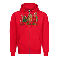 Red jingle all the way Zipper Hoodie - FaDigitalArtStudio