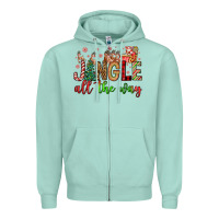 Seafoam jingle all the way Zipper Hoodie - FaDigitalArtStudio