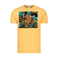 Vintage Mustard western cow Vintage Tee - RanaPortraitStore
