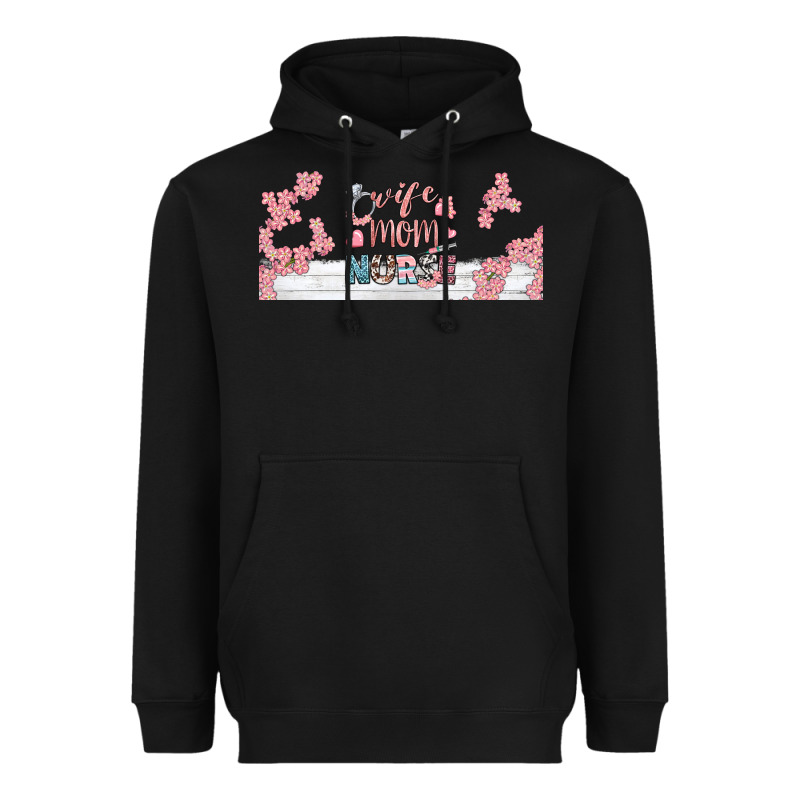 Wife Mom Nurse Libbey Glass Heavyweight Hoodie by BundleAndBundleShop | Teevron