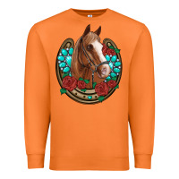 Carrot western horseshoe horse roses gemstone Premium Sweatshirt - Artiststas