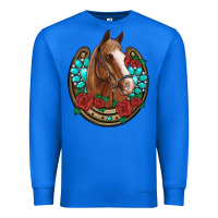 True Royal western horseshoe horse roses gemstone Premium Sweatshirt - Artiststas