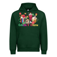Forest Green cafecito y chisme coffee cups Urban Hoodie - MaliasSmallBusiness