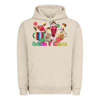 Pigment French Oak cafecito y chisme coffee cups Urban Hoodie - MaliasSmallBusiness