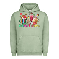Pigment Oil Green cafecito y chisme coffee cups Urban Hoodie - MaliasSmallBusiness