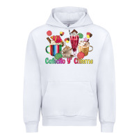 White cafecito y chisme coffee cups Urban Hoodie - MaliasSmallBusiness
