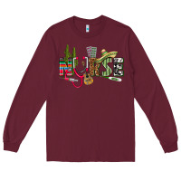 Burgundy Mexican Nurse Long Sleeve Tee - texasbilliewilder