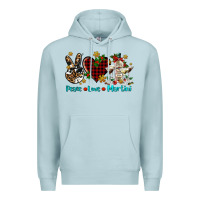 Blue Mist peace love martini Premium Hoodie - AdoDesignShop