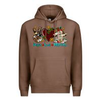 Chestnut peace love martini Premium Hoodie - AdoDesignShop