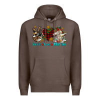 Coffee peace love martini Premium Hoodie - AdoDesignShop