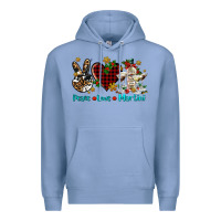 Colony Blue peace love martini Premium Hoodie - AdoDesignShop