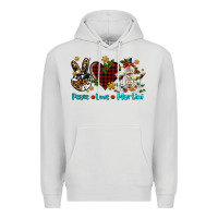 Dove Grey peace love martini Premium Hoodie - AdoDesignShop