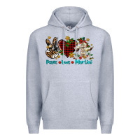 Heather Grey peace love martini Premium Hoodie - AdoDesignShop
