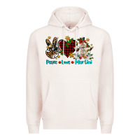 Pale Pink peace love martini Premium Hoodie - AdoDesignShop